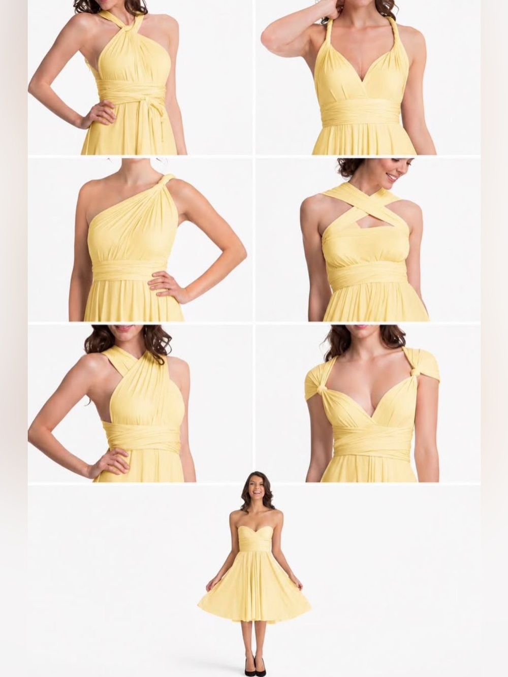 Henkaa Sakura Midi Convertible Dress - Butter Yellow, One Size